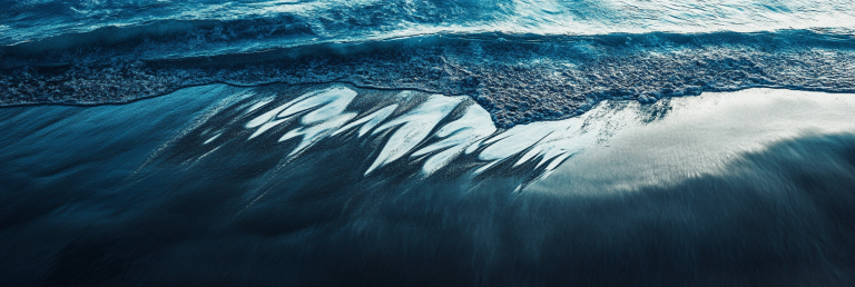 Seascape with Adrian written in the sand